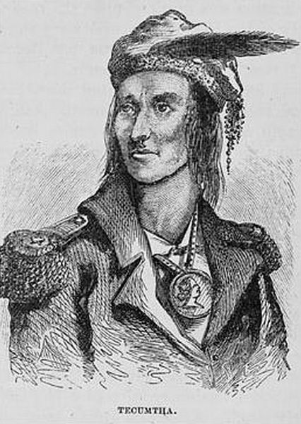 Tecumseh in einer Darstellung nach Benson J